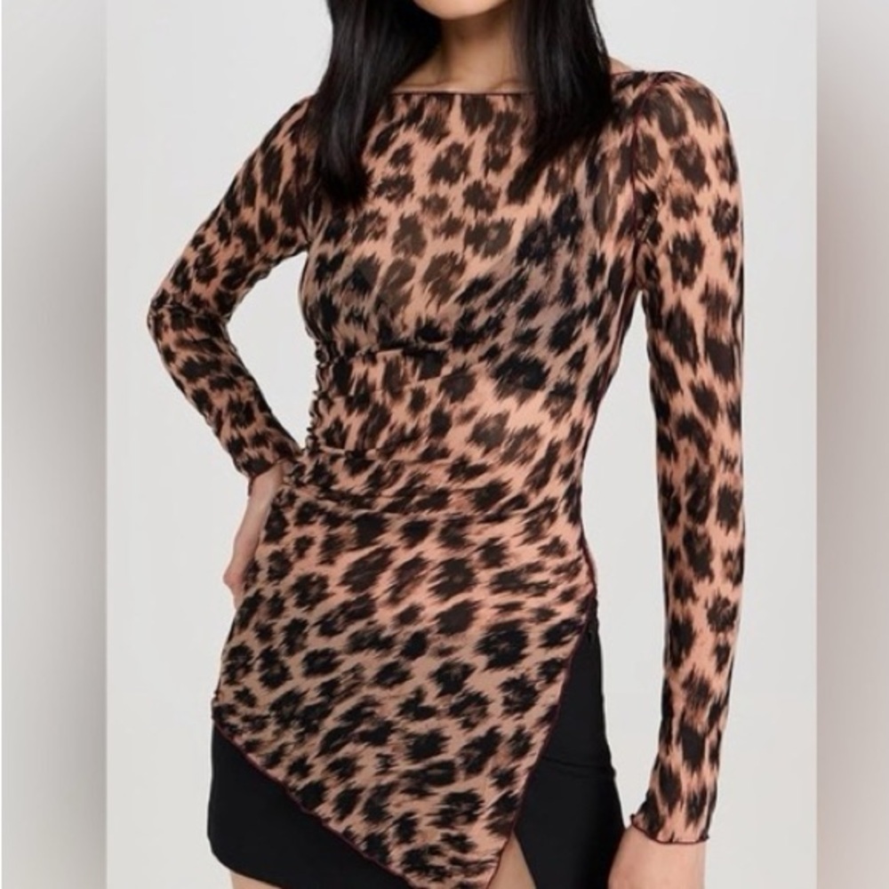 Intimately Free People Something Extra Tunic-Leopard Print-Size Small